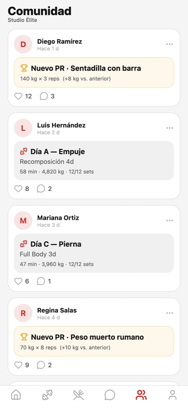 Comunidad y chat